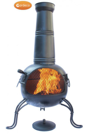 Kobie Large Steel Chimenea in Black