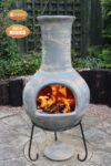 Extra-Large Colima Mexican Chimenea in Mid Grey