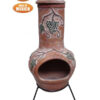 Grapes Extra-Large Terracotta & Yellow Mexican Chimenea