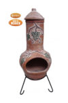 Grapes Extra-Large Terracotta & Yellow Mexican Chimenea